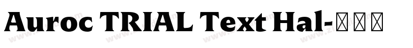 Auroc TRIAL Text Hal字体转换
